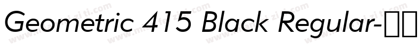 Geometric 415 Black Regular字体转换